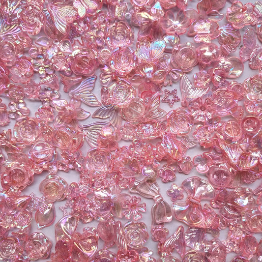 Acrylic Beads Soup - Baby Pink