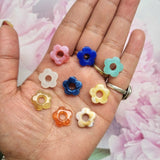 Acrylic Marble Hollow Flower Beads