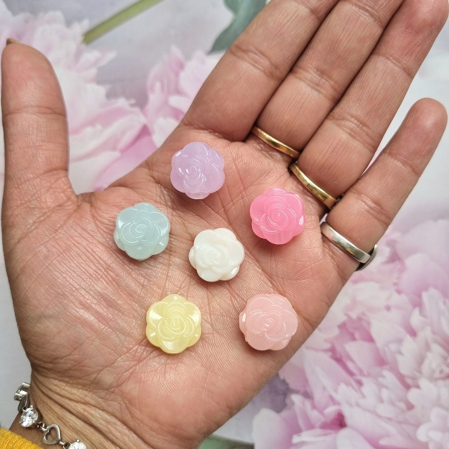 Acrylic Jelly Flower Beads