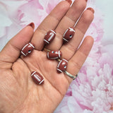 Acrylic Rugby Beads