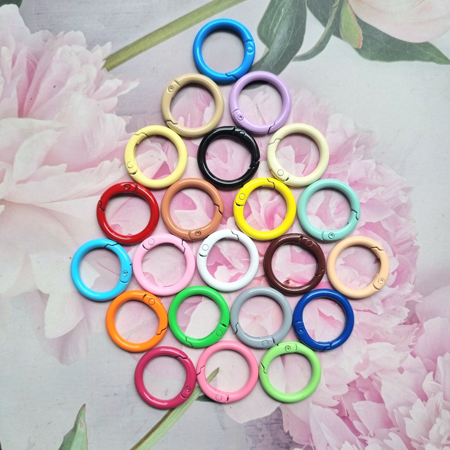 Colorful Push Rings/ Gate Rings / Claps