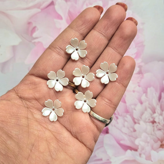Acrylic Pearlish Bell Flower Caps
