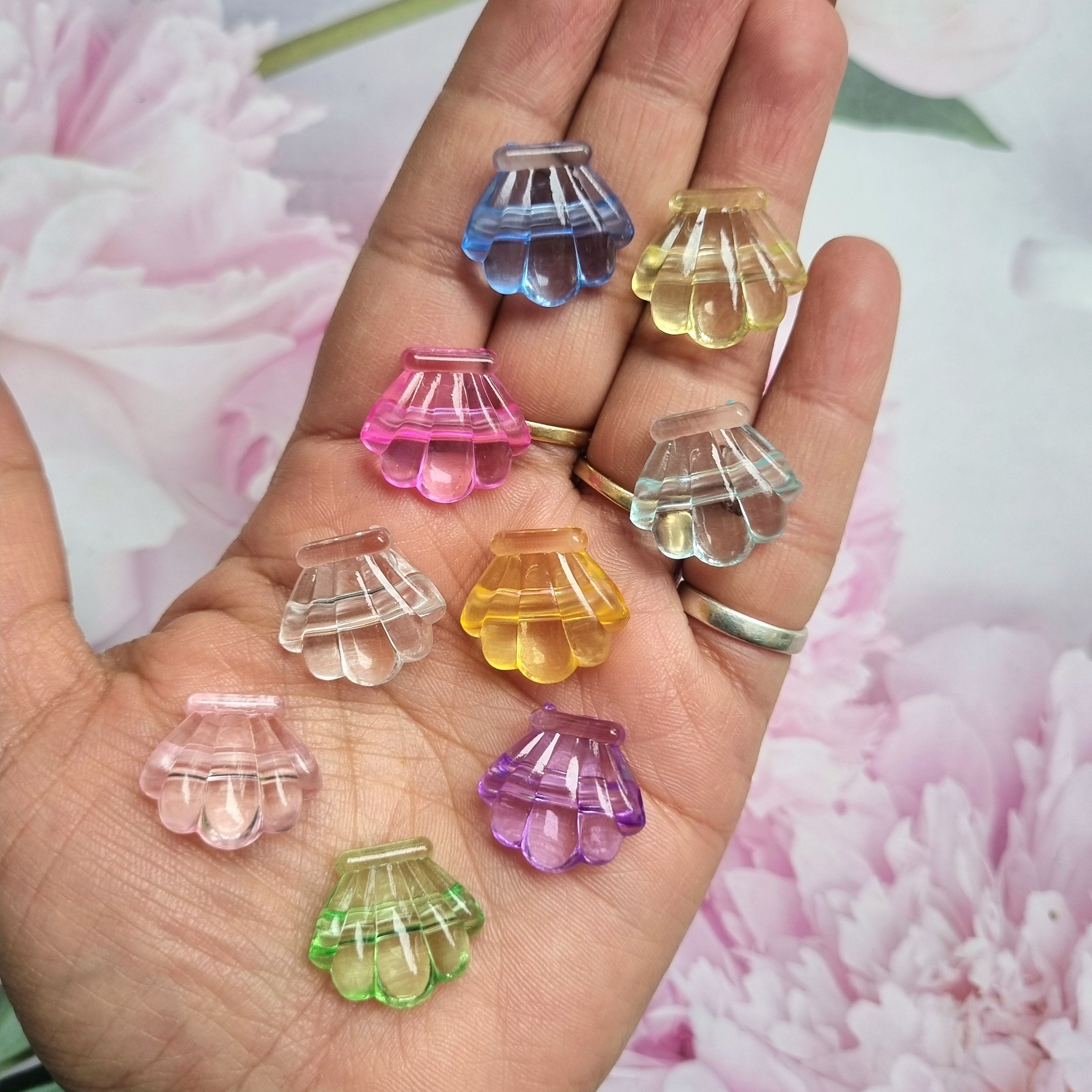 Acrylic Colorful Shell Beads – YV Craft Supplies