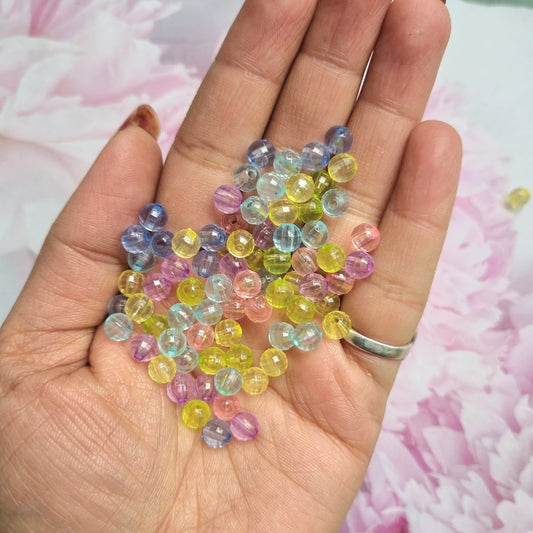 Acrylic faceted Round Beads