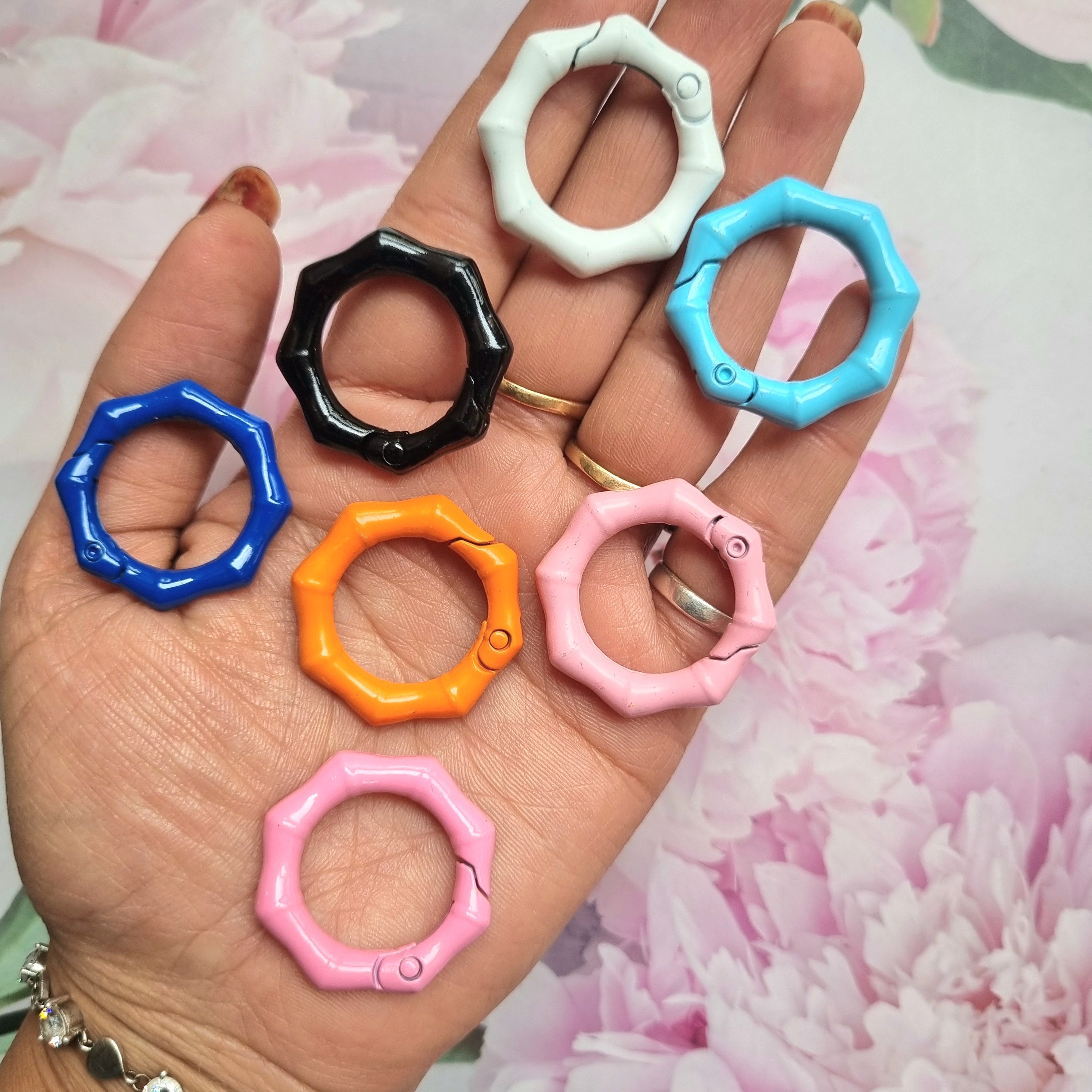 Colorful Octagon Push Rings/ Gate Rings / Claps – YV Craft Supplies