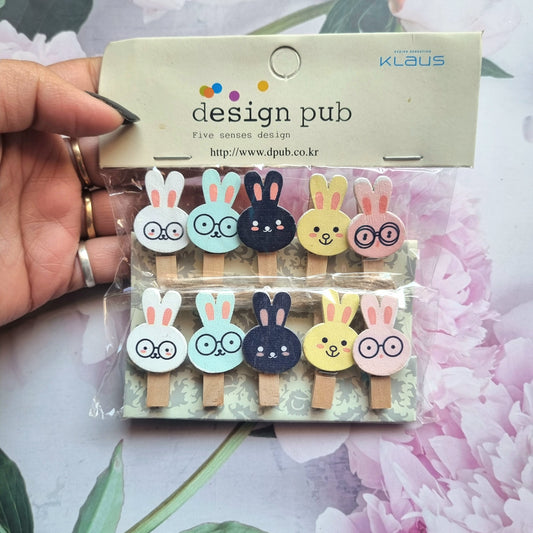 Wooden Clip - Bunny