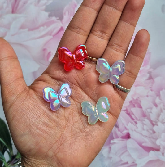 Rainbow Iridescent Butterfly Beads