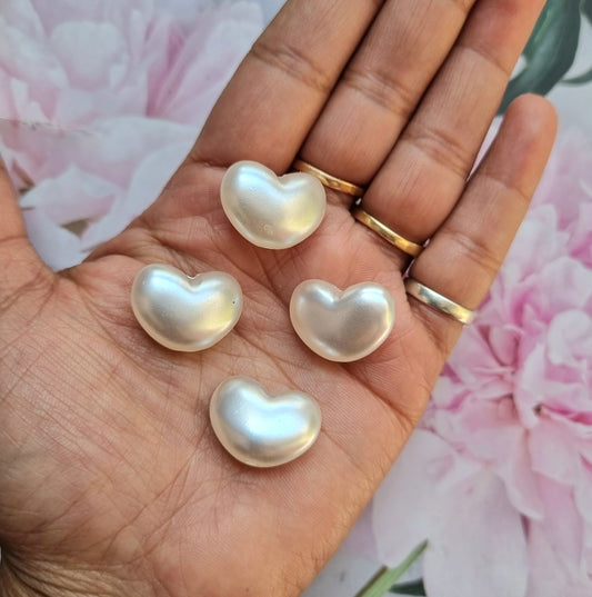 Pearlish Heart Beads