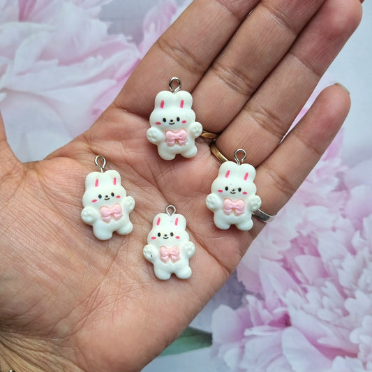 Resin Charms - Rabbit with Bow