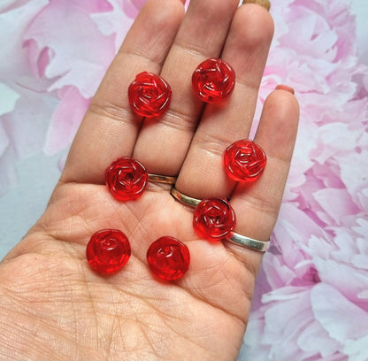 Transparent Rose Beads