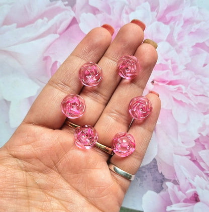 Transparent Rose Beads