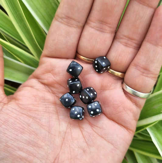 B&W Dice Beads