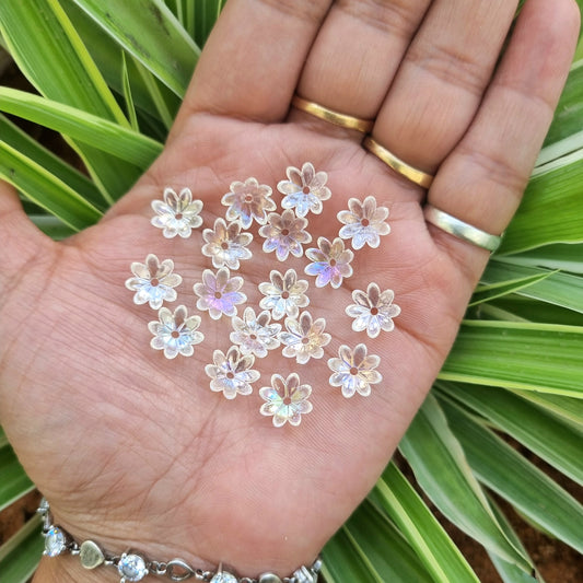 Acrylic Rainbow Shine Flower Caps