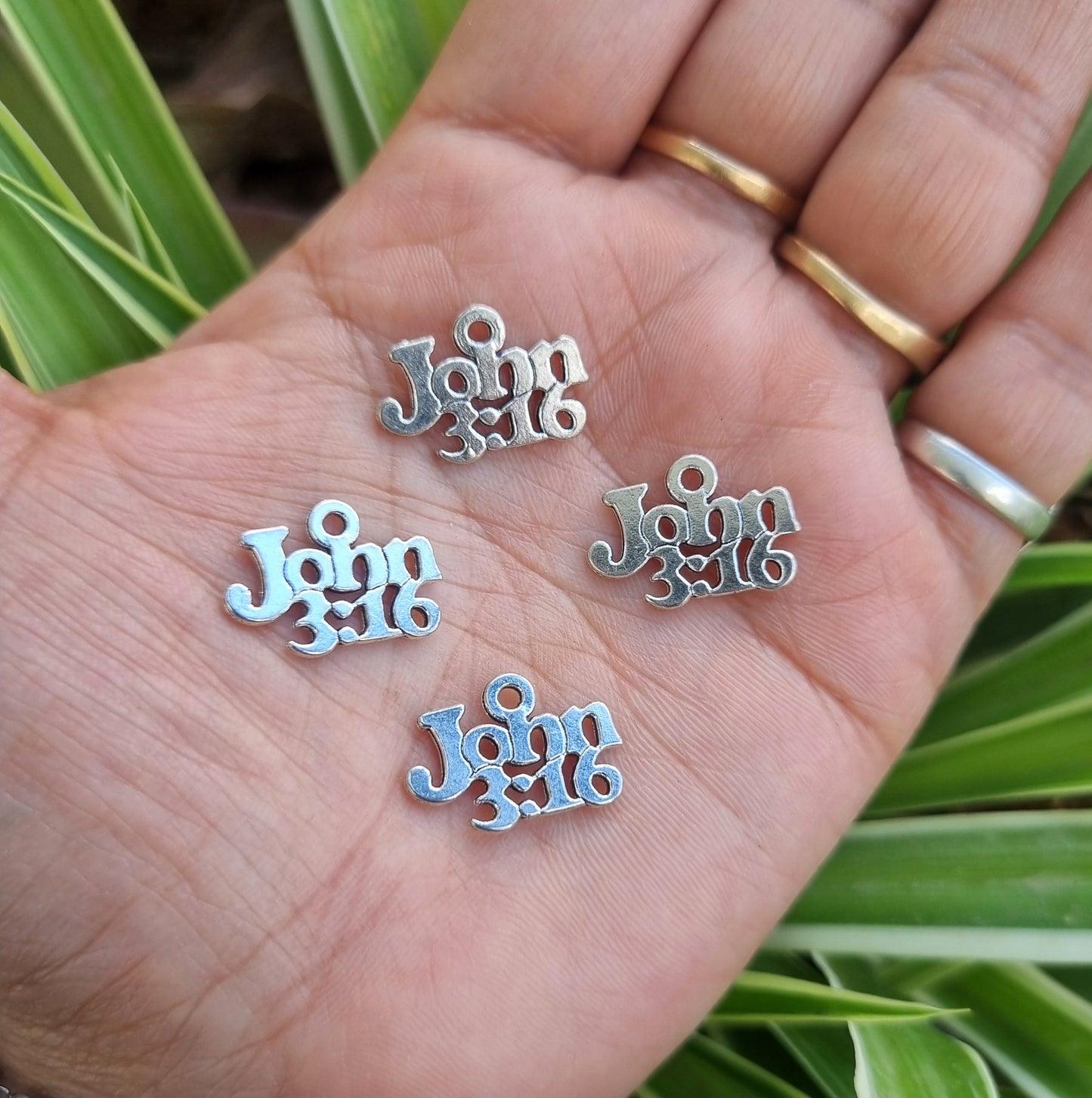 Metal Charms - John 3:16