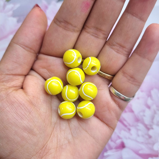 Acrylic Tennis Ball Beads