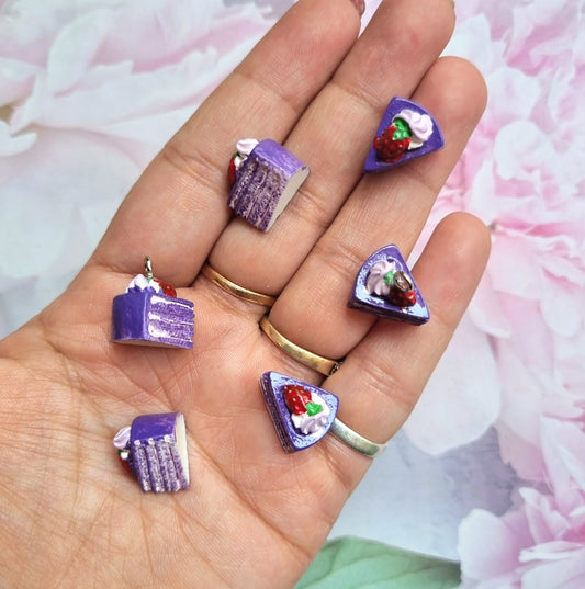 Resin Charms - Purple Pastry