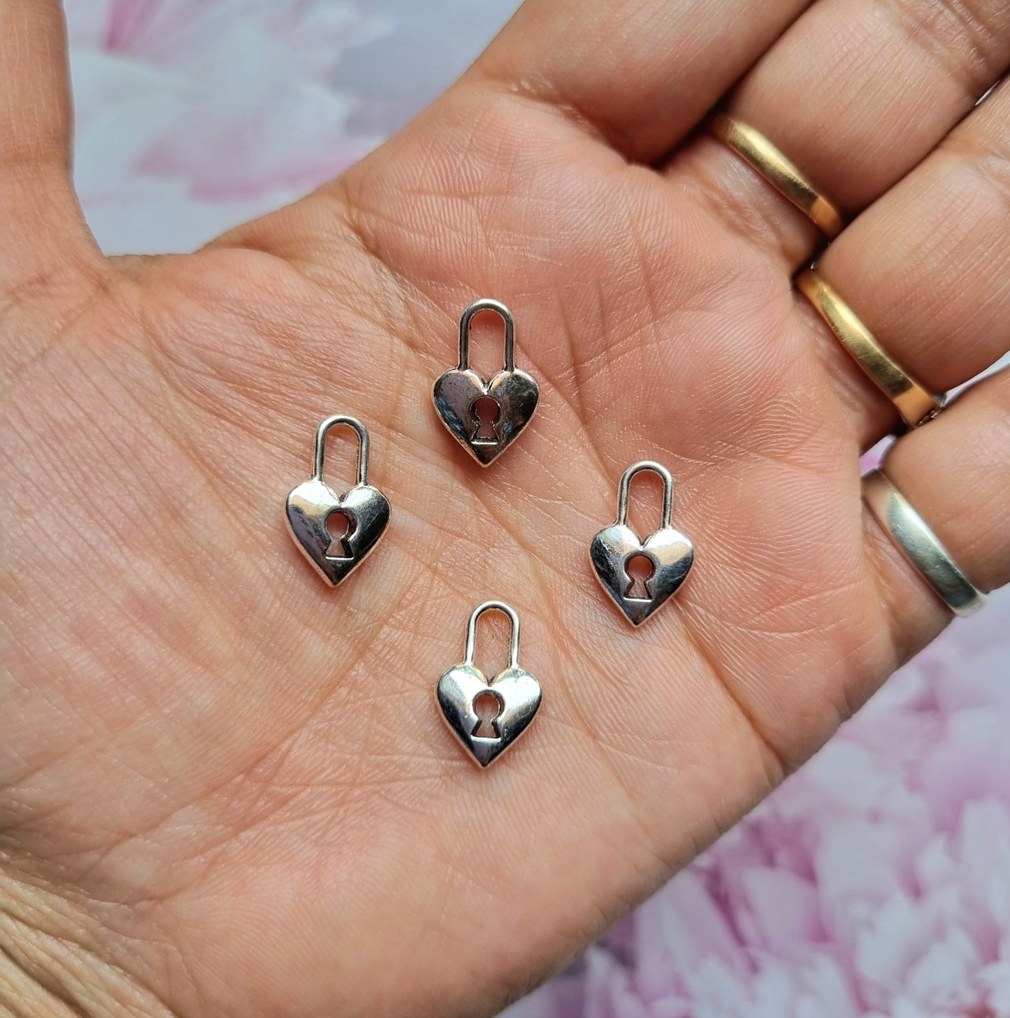 Metal Charms - Heart Lock