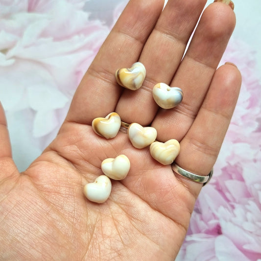 Marble Heart Beads