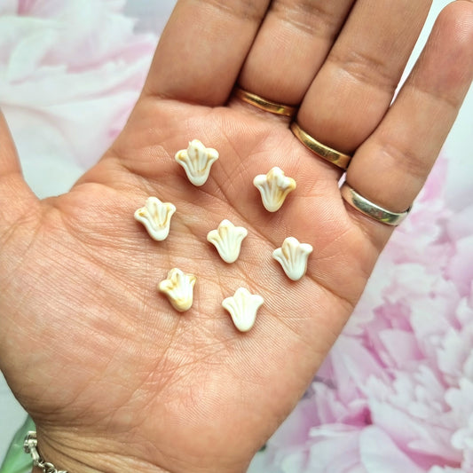 Marble Flower Beads