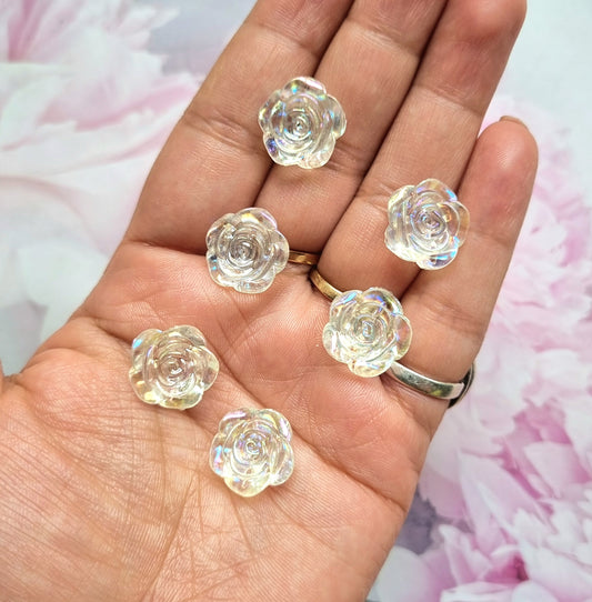 Transparent Rose Beads