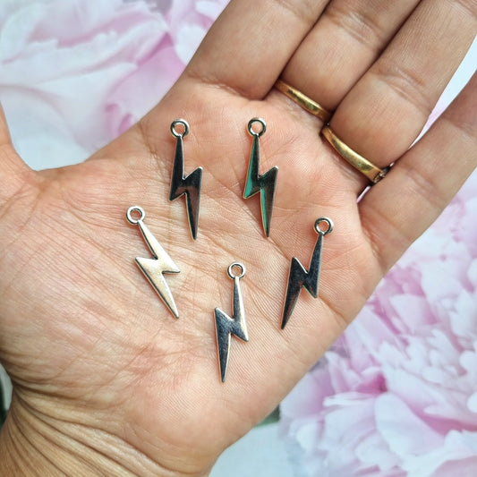 Metal Charms - Lightning bolt