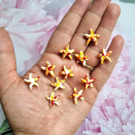 Synthetic Magnesite Dyed Starfish Beads