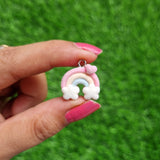 Resin Charms - Flocky Rainbow