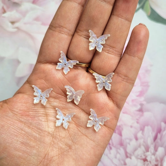Acrylic Glitter Butterfly Beads