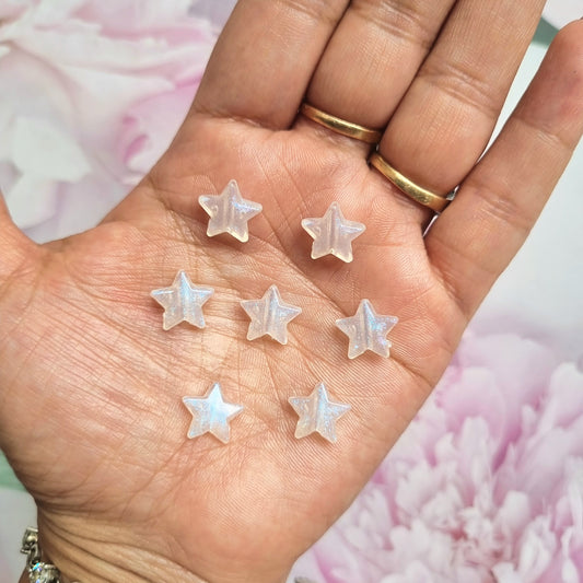 Acrylic Glitter Star Beads