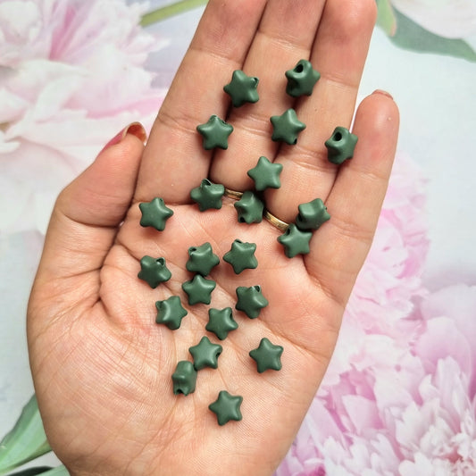 Acrylic BotteGreen Star Beads