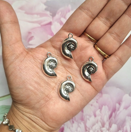 Metal Charms - Spiral Shell