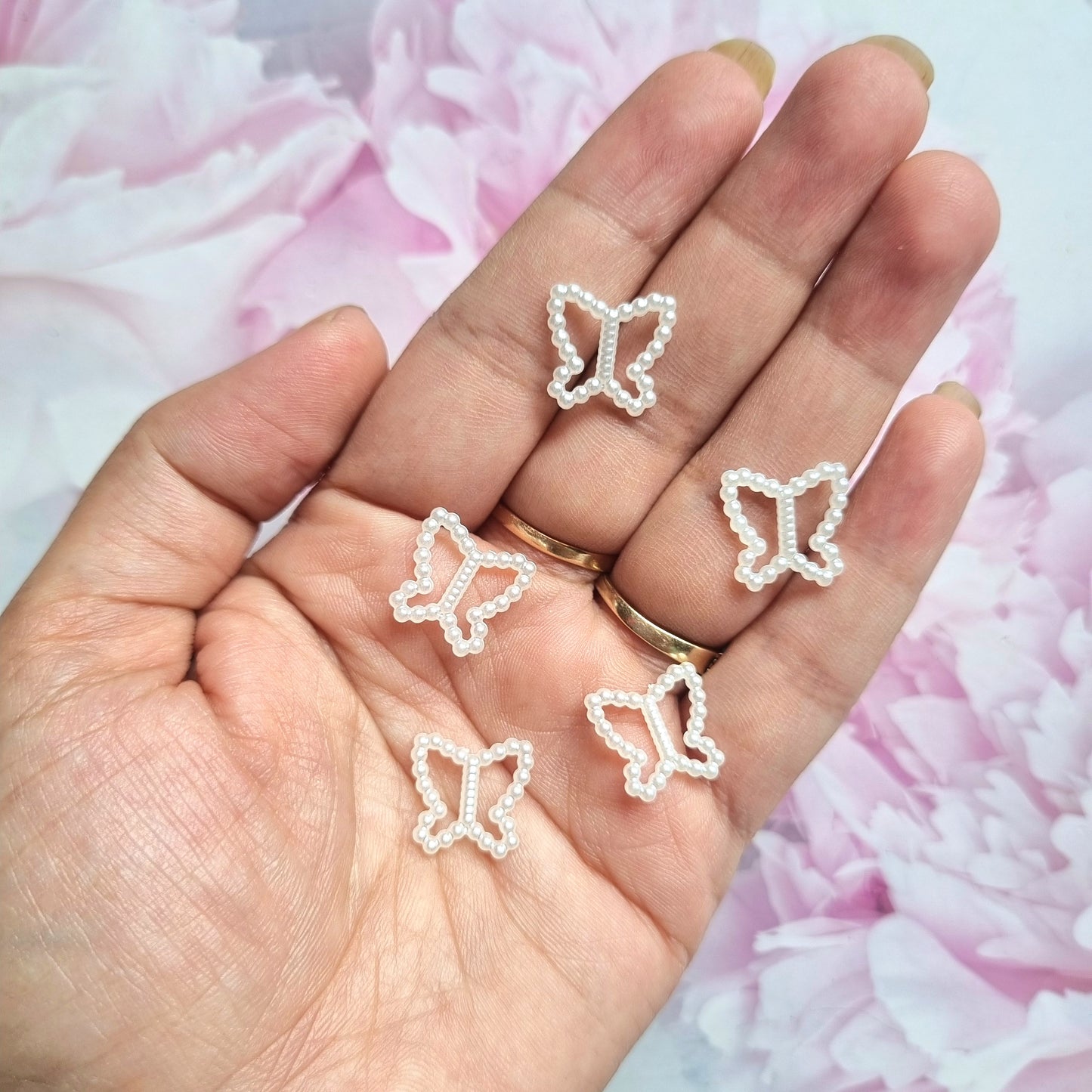 Pearlish Butterfly Rings