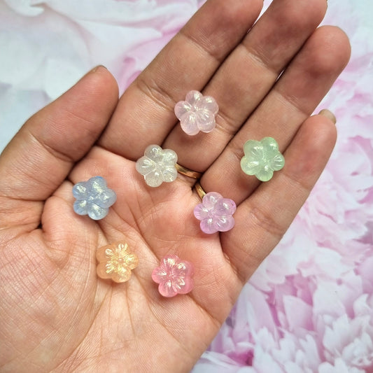 Luminous Glitter Flower Beads