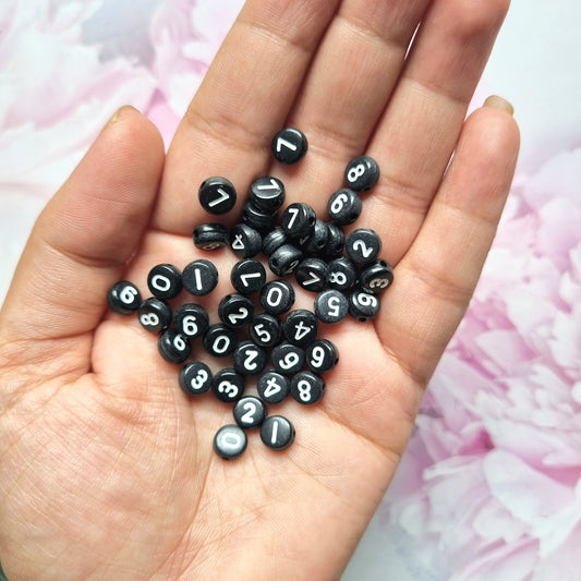 B&W Number Beads