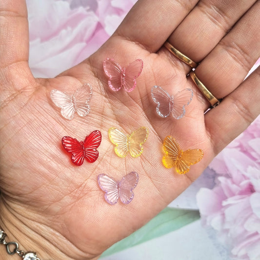 Acrylic Colorful Butterfly Beads