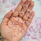 Acrylic Pink Bow Beads