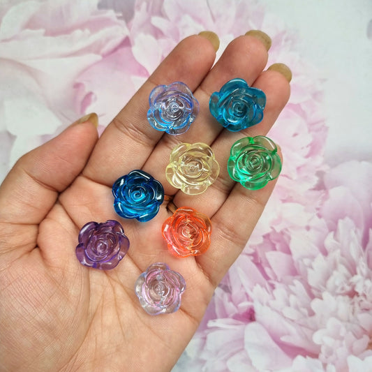 Acrylic Shaded Rose Beads