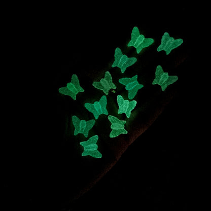 Luminous Glitter Butterfly Beads