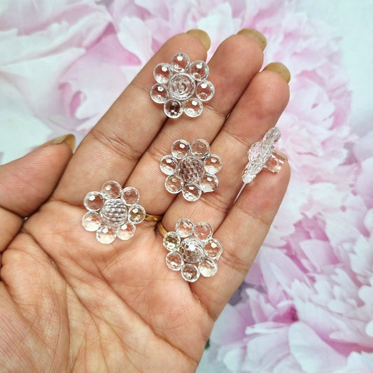 Acrylic Transparent Flower Beads