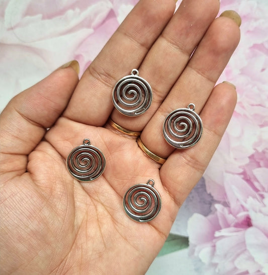 Metal Charms - Spiral