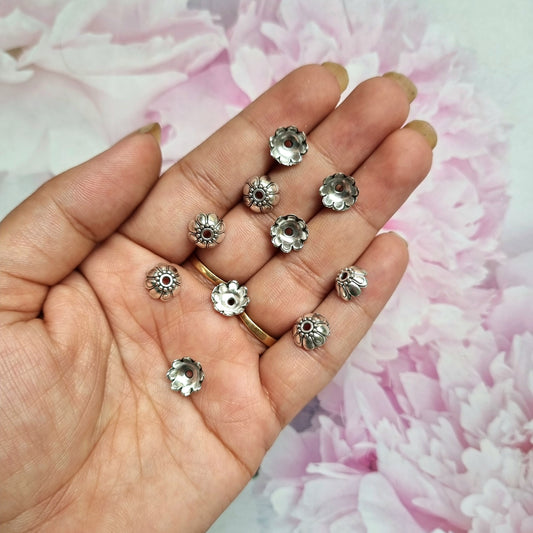 Metal Charms - Flower caps
