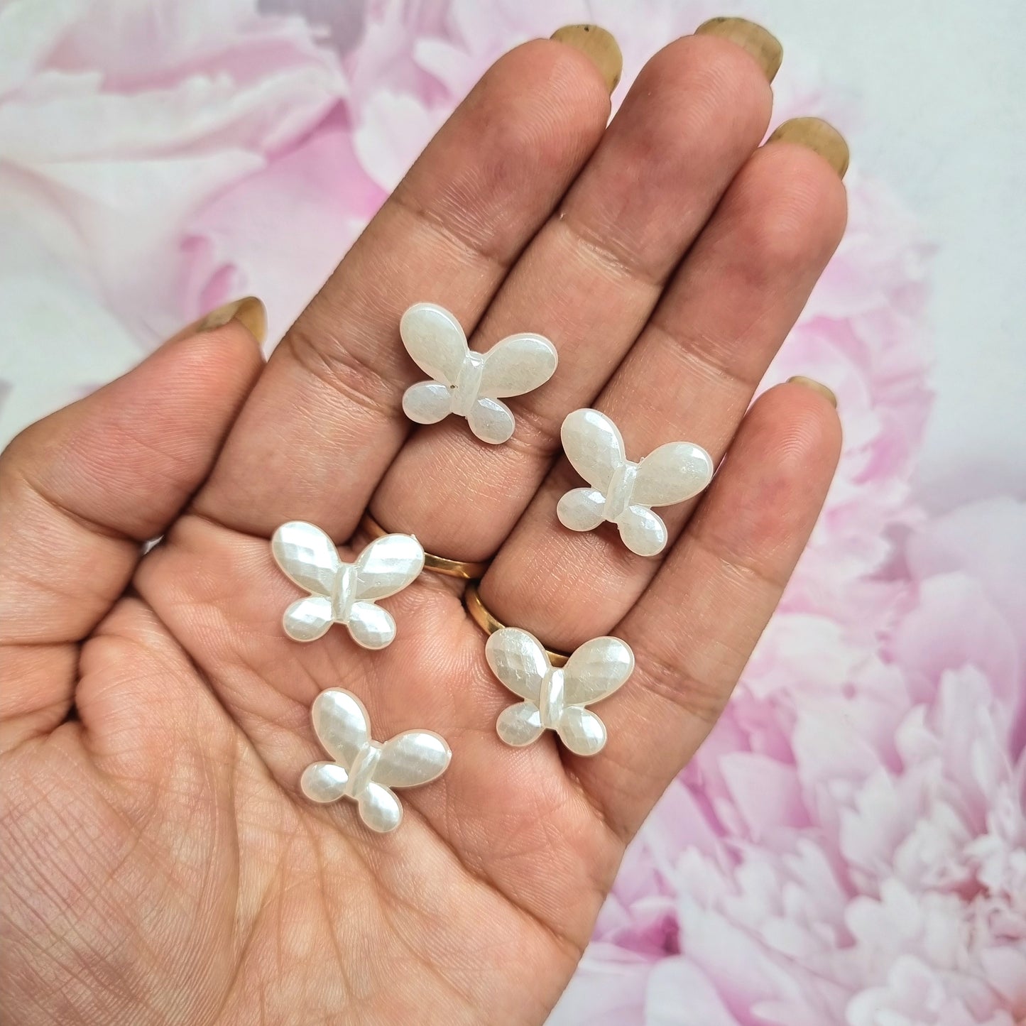 Acrylic Pearlish Butterfly Beads