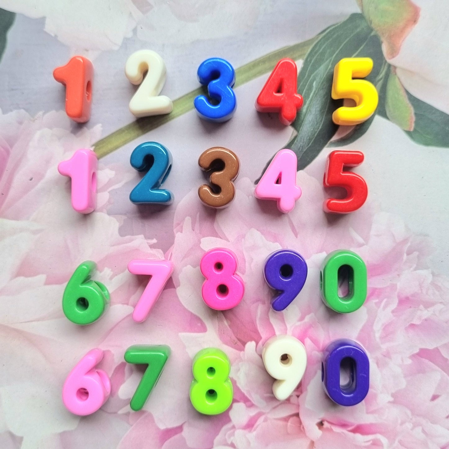 Acrylic Number Beads