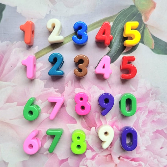 Acrylic Number Beads