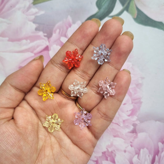 Acrylic Snowflake Beads