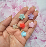 Acrylic Marble Flower Beads