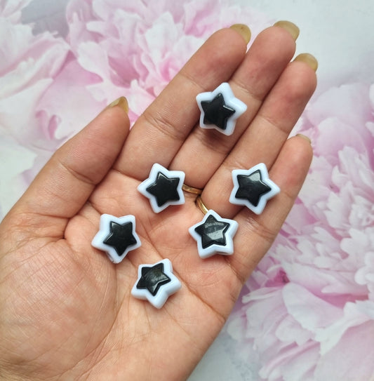 B&W Star Beads
