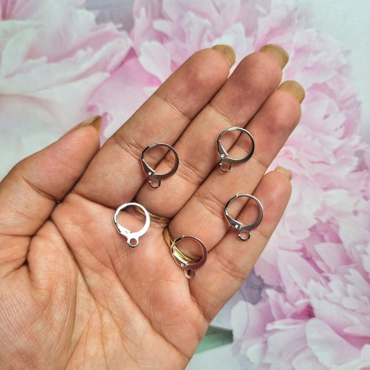 Silver lever back earrings