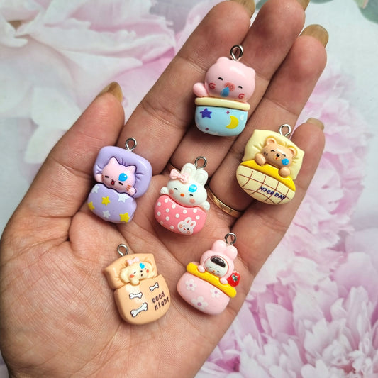 Resin Charms - Sleeping Animals