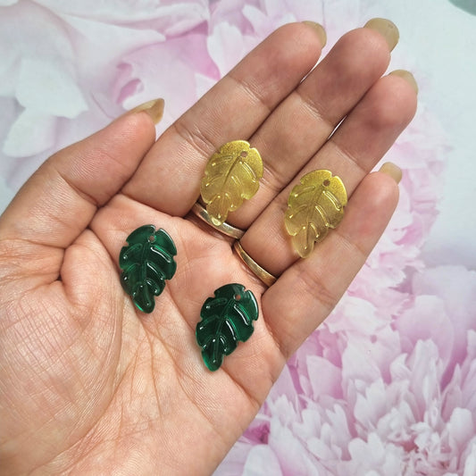 Glass Beads - Leaf